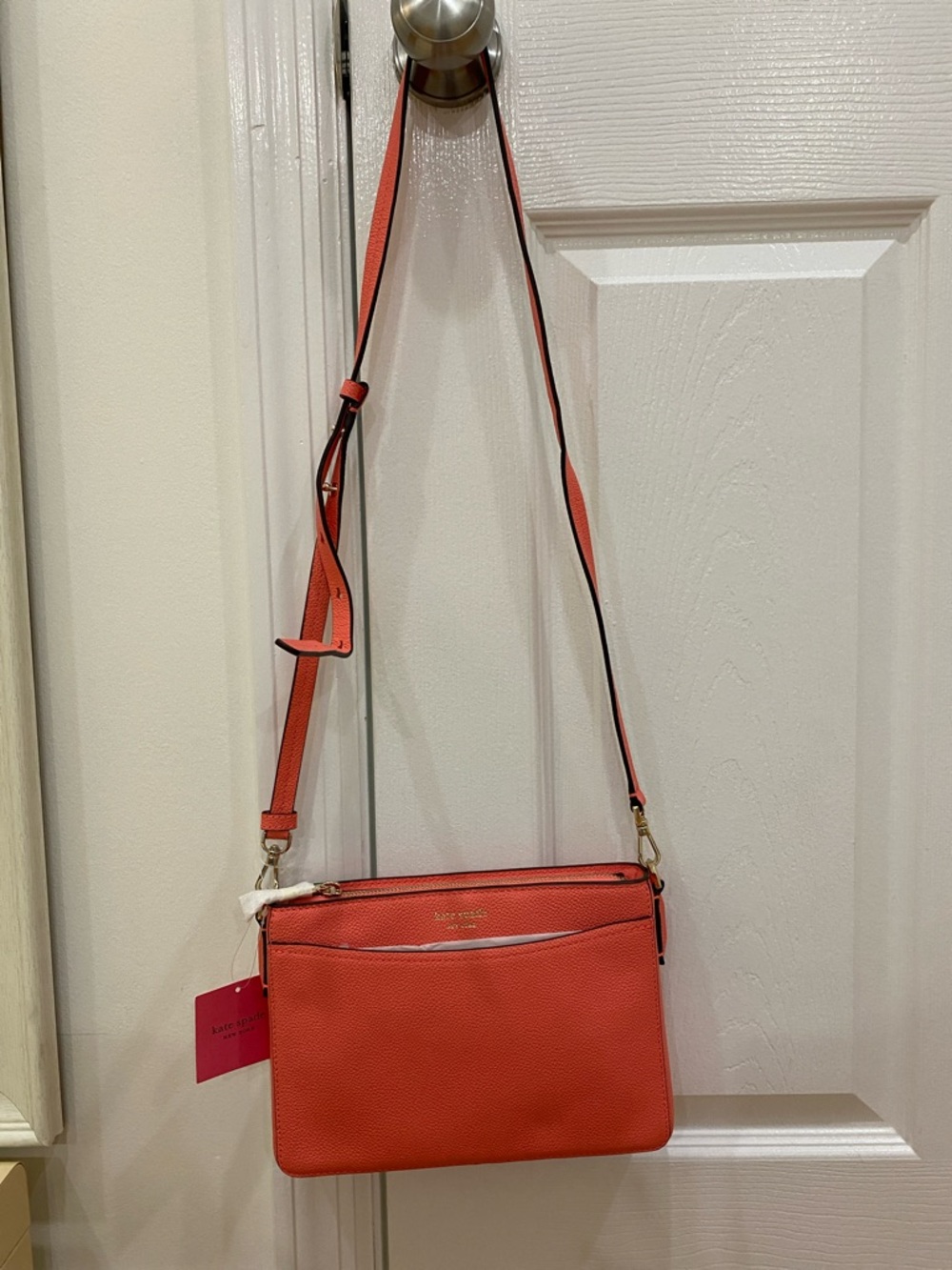 kate spade Coral Pebbled Leather Crossbody Bag